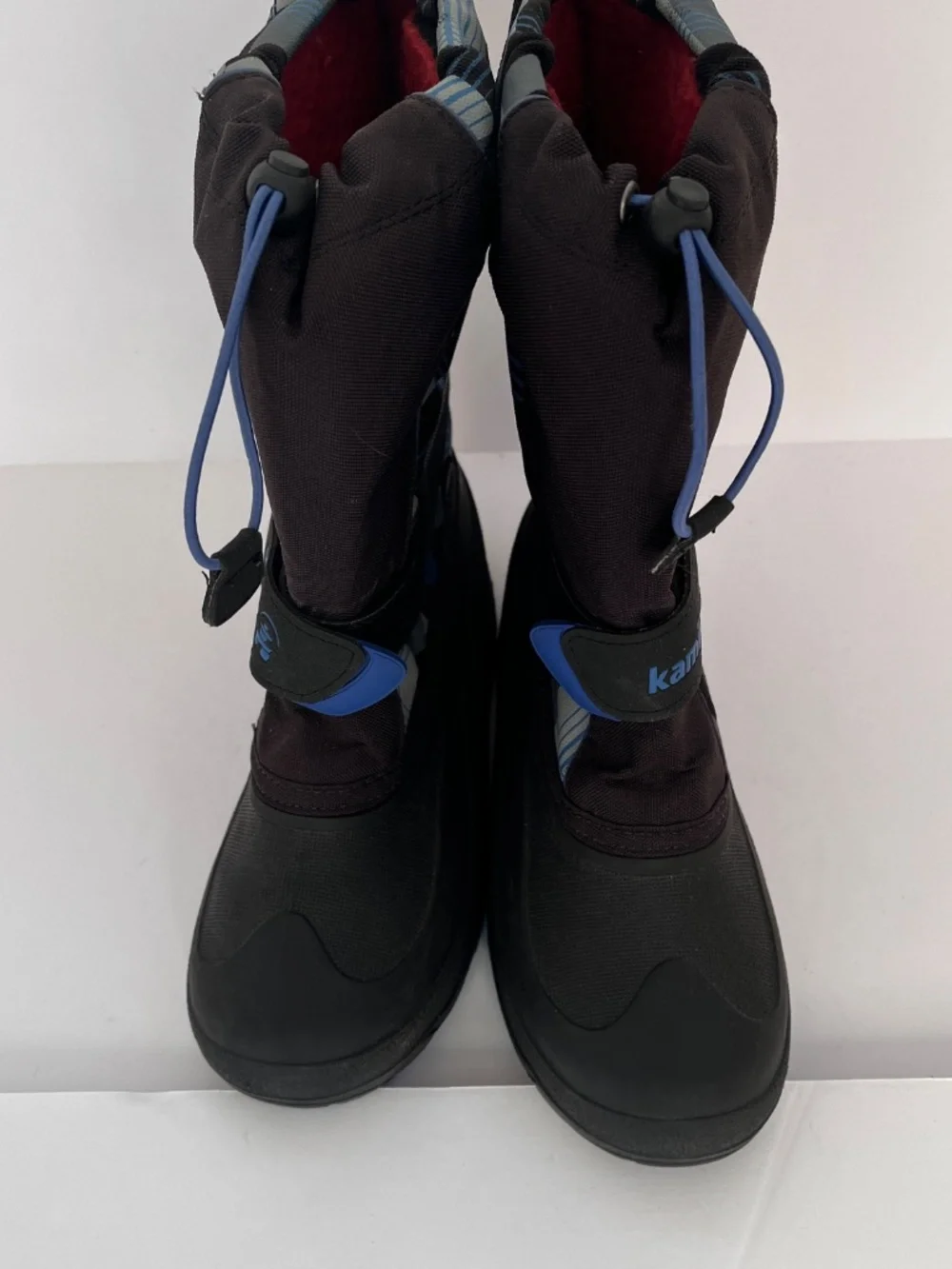 Kamik Kids Snow Boots Size 5 Waterproof Insulated Plaid Winter NWOT Youth
